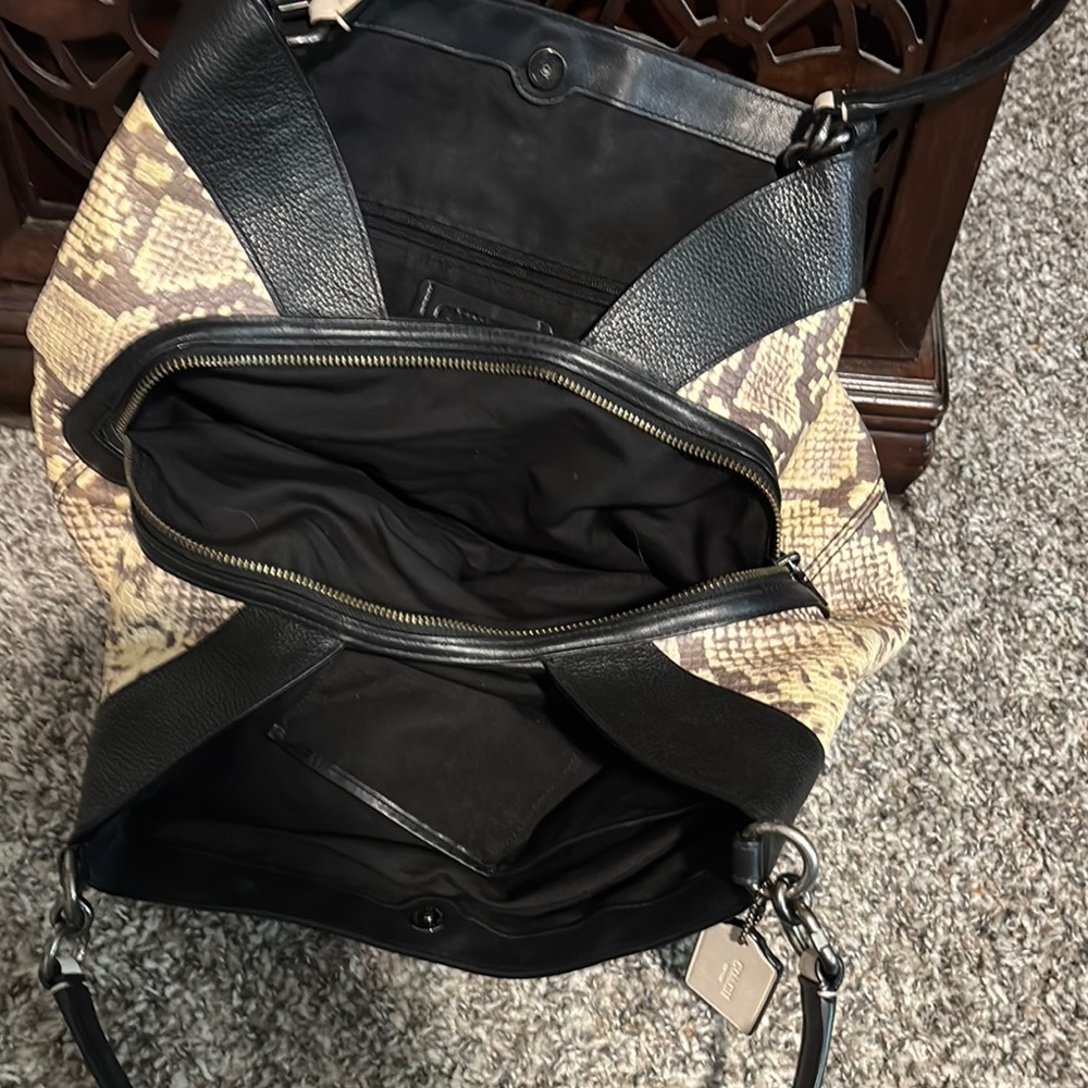 Coach Black and Tan Hobo Bag - Picture 3 of 3